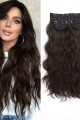 Kumral AFRO DALGALI Yarım Ay – 65cm 190 gr. FİBER SENTETİK Çıt Çıt – Renk No:8 pl-015-8-65