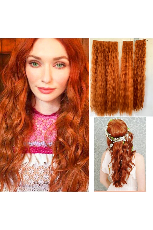 Bakır Afro Dalgalı – 65cm 190 gr. FİBER SENTETİK Çıt Çıt – Renk No:232 pl-015-232-65
