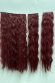 KIZIL AFRO DALGALI Yarım Ay – 65cm 190 gr. FİBER SENTETİK Çıt Çıt – Renk No:850A pl-015-850a-65