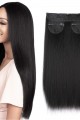 Siyah Düz Uzun Yarım Ay Saç – 3 Parça Çıt Çıt 80cm. 270 gr. VIP SERI pl-016-2