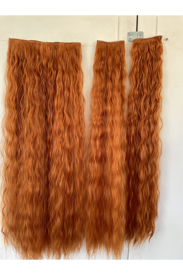 Bakır Afro Dalgalı – 65cm 190 gr. FİBER SENTETİK Çıt Çıt – Renk No:232 pl-015-232-65