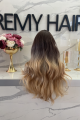 Exclusive Luxury Koyu Kumral Kahverengi Ombreli Perçemsiz Peruk szn-vi̇p-11