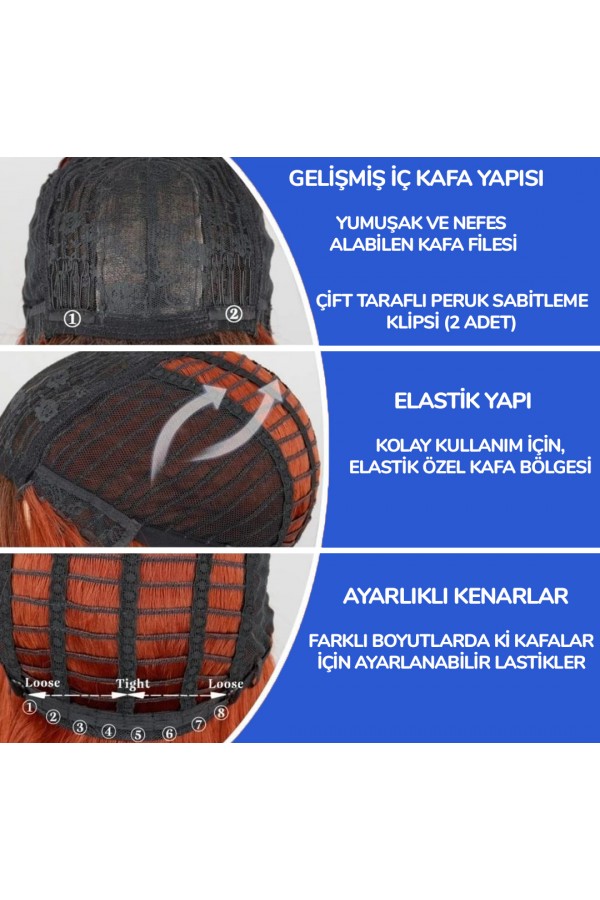 Exclusive Luxury Kumral Ombreli Perçemsiz Peruk vi̇p08