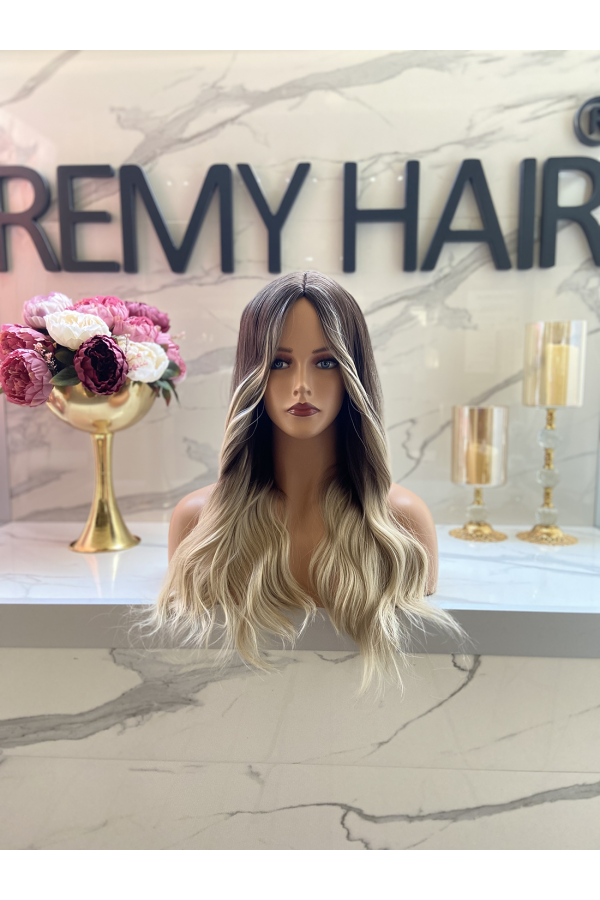 Exclusive Luxury Koyu Kumral Ombreli Peruk szn-vi̇p-10