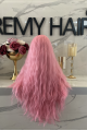 PEMBE Afro Dalgalı Uzun Fiber Sentetik Perçemli Peruk pl470-pink