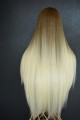 Kumral Platin Ombreli Uzun Düz Fiber Sentetik Perçemsiz Peruk 9016-12613f12a