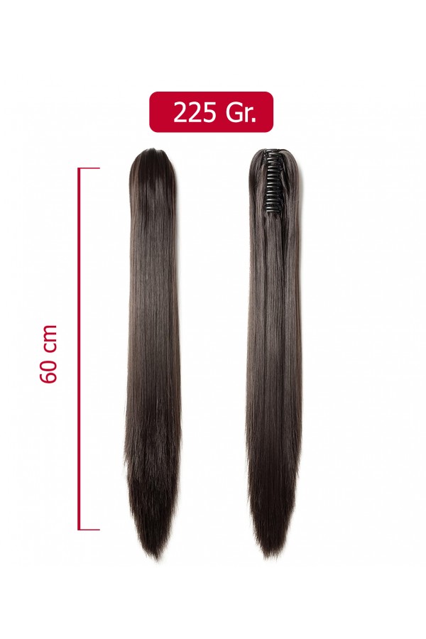 At Kuyruğu DOĞAL SİYAH Postiş 60cm 225 gr. RENK NO:4 0781-4-mcp