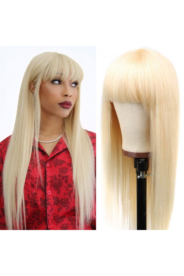 Platin Uzun Perçemli Düz Peruk VİP SERİE 80cm 270Gr. remy-9630-88b